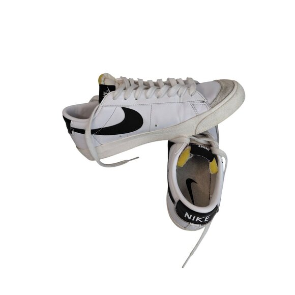 Nike Blazer Low Leather Sneakers White & Black 8.5 - Picture 6 of 10